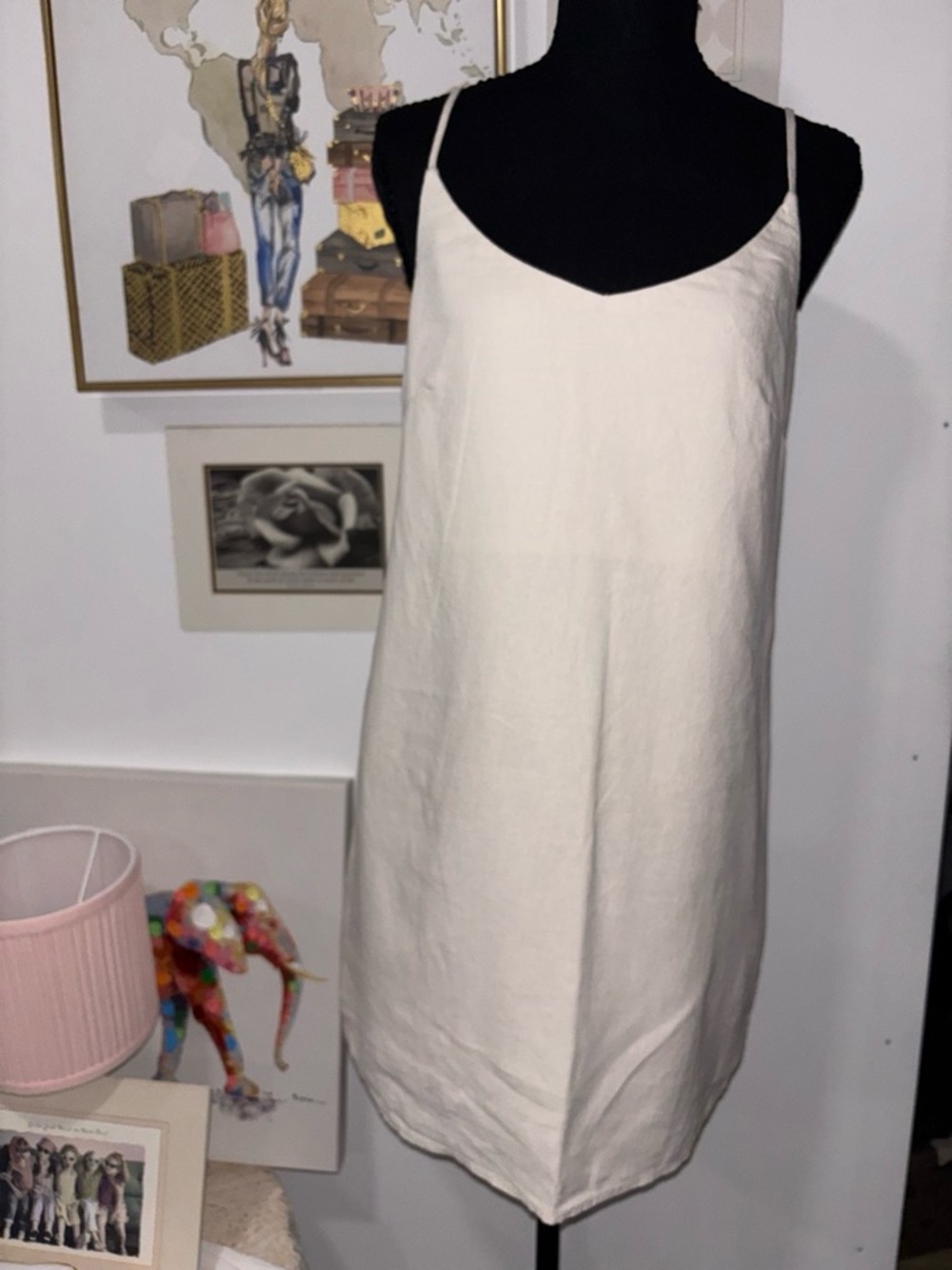 Billabong Cream Mini Slip Dress